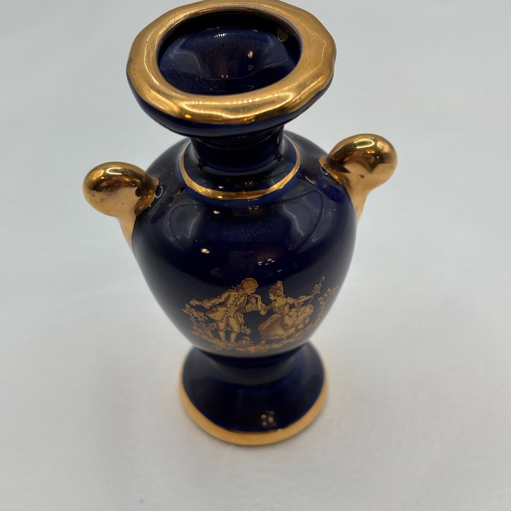 Limoges France Cobalt Blue Vase